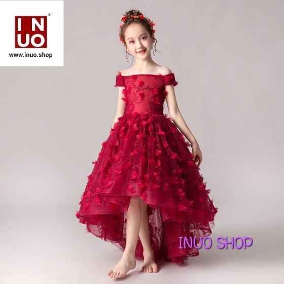 Vestido elegante para niñas ⚘️ropa con hombros descubiertos